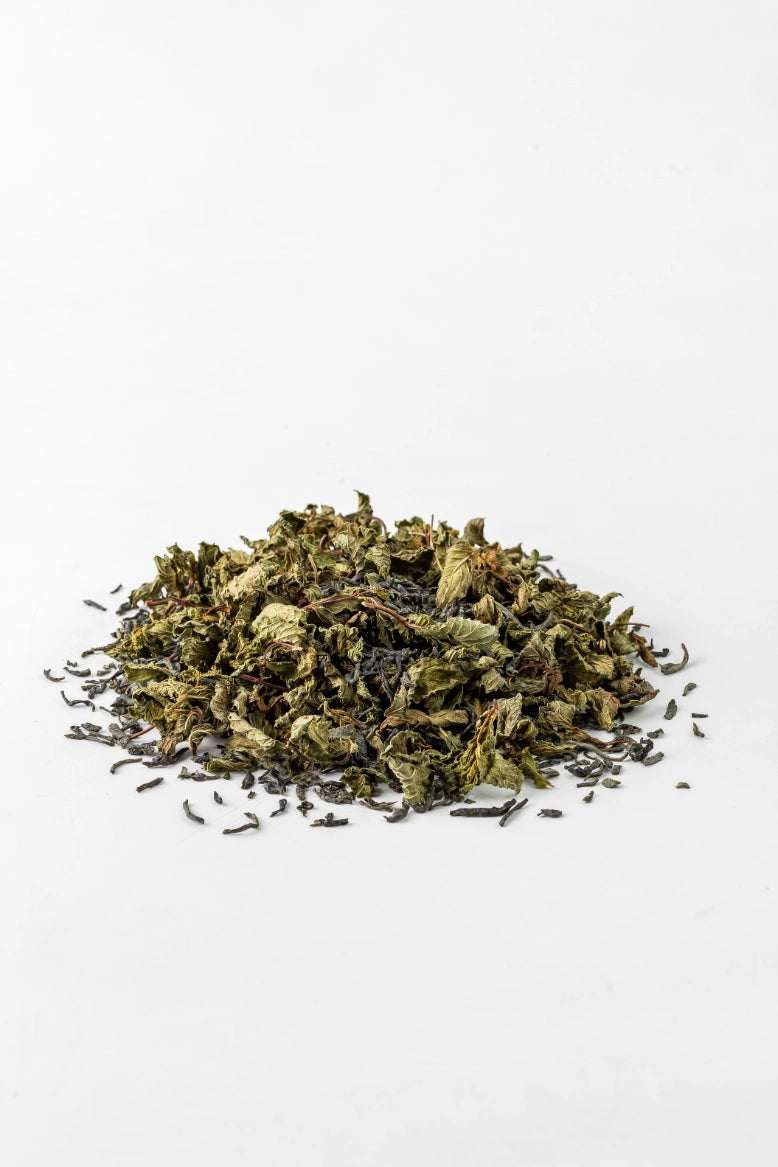 organic green tea with mint