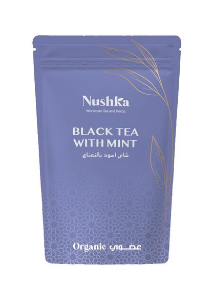 الشاي الأسود بالنعناع